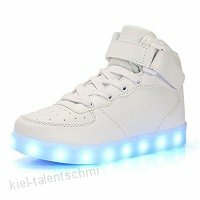 DoGeek LED Schuhe Kinder Damen 7 Farbe USB Aufladen Leuchtend Sportschuhe LED Kinder Farbwechsel Sneaker Turnschuhe für Herren Damen (Bitte Bestellen Sie eine Nummer grösser) UK-DE-Highwhite B01DT1EFAC - 19RFVI2L